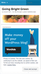 Mobile Screenshot of goingbrightgreen.wordpress.com