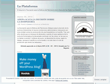 Tablet Screenshot of laplataforma.wordpress.com