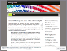 Tablet Screenshot of holograms.wordpress.com