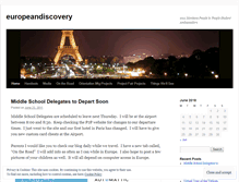 Tablet Screenshot of europeandiscovery.wordpress.com