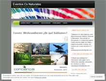 Tablet Screenshot of eventoscsnaturales.wordpress.com