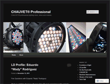 Tablet Screenshot of chauvetlightingpro.wordpress.com