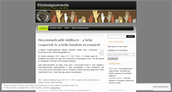 Desktop Screenshot of kozossegszervezes.wordpress.com