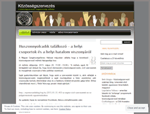 Tablet Screenshot of kozossegszervezes.wordpress.com