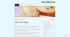 Desktop Screenshot of ahealthyway.wordpress.com