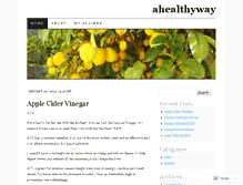 Tablet Screenshot of ahealthyway.wordpress.com