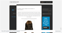Desktop Screenshot of iheartethicalstyle.wordpress.com