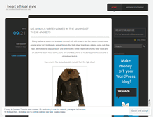 Tablet Screenshot of iheartethicalstyle.wordpress.com