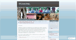 Desktop Screenshot of gpscoursedesign.wordpress.com