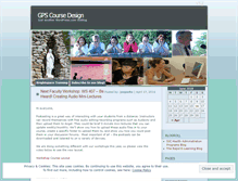 Tablet Screenshot of gpscoursedesign.wordpress.com