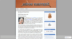 Desktop Screenshot of jurorthirteen.wordpress.com