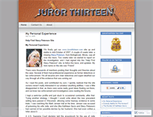 Tablet Screenshot of jurorthirteen.wordpress.com