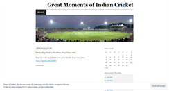 Desktop Screenshot of indiaincricket.wordpress.com