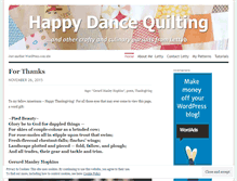 Tablet Screenshot of happydancequilting.wordpress.com