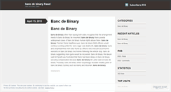 Desktop Screenshot of home.bancdebinaryfraud.wordpress.com