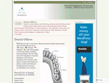 Tablet Screenshot of dentalimplants.wordpress.com