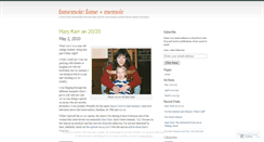 Desktop Screenshot of famemoir.wordpress.com