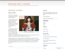 Tablet Screenshot of famemoir.wordpress.com