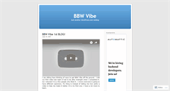 Desktop Screenshot of bbwvibe.wordpress.com