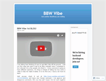 Tablet Screenshot of bbwvibe.wordpress.com