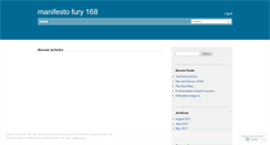 Desktop Screenshot of manifestofury168.wordpress.com