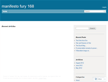 Tablet Screenshot of manifestofury168.wordpress.com