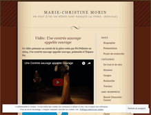 Tablet Screenshot of mariechristinemorin.wordpress.com