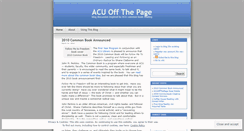 Desktop Screenshot of acuoffthepage.wordpress.com