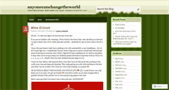 Desktop Screenshot of anyonecanchangetheworld.wordpress.com