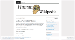 Desktop Screenshot of humanwikipedia.wordpress.com