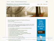 Tablet Screenshot of nextlevelaccountingfinance.wordpress.com