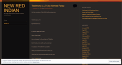 Desktop Screenshot of newredindian.wordpress.com