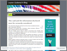 Tablet Screenshot of laurengutierrez.wordpress.com