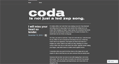 Desktop Screenshot of codaisnotjustaledzepsong.wordpress.com