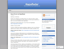 Tablet Screenshot of maparadar.wordpress.com