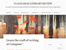 Tablet Screenshot of clackamasliteraryreview.wordpress.com