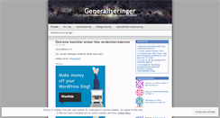 Desktop Screenshot of generalisering.wordpress.com