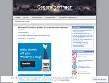 Tablet Screenshot of generalisering.wordpress.com