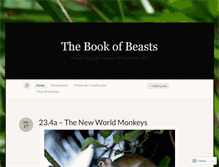 Tablet Screenshot of bookofbeasts.wordpress.com