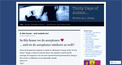 Desktop Screenshot of 30daysofautism.wordpress.com
