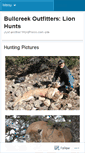 Mobile Screenshot of bullcreeklionhunts.wordpress.com