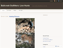 Tablet Screenshot of bullcreeklionhunts.wordpress.com