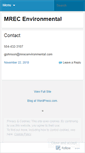 Mobile Screenshot of mrecenvironmental.wordpress.com