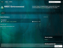 Tablet Screenshot of mrecenvironmental.wordpress.com