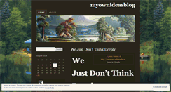 Desktop Screenshot of myownideasblog.wordpress.com
