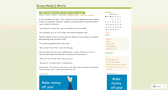 Desktop Screenshot of bravenewsworld.wordpress.com