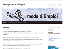 Tablet Screenshot of chomagemodedemploi.wordpress.com