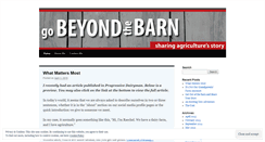 Desktop Screenshot of gobeyondthebarn.wordpress.com