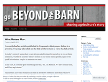 Tablet Screenshot of gobeyondthebarn.wordpress.com