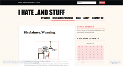 Desktop Screenshot of ihateandstuff.wordpress.com